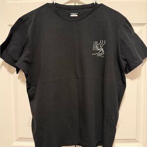 Simple Black Tee with Graphic Print